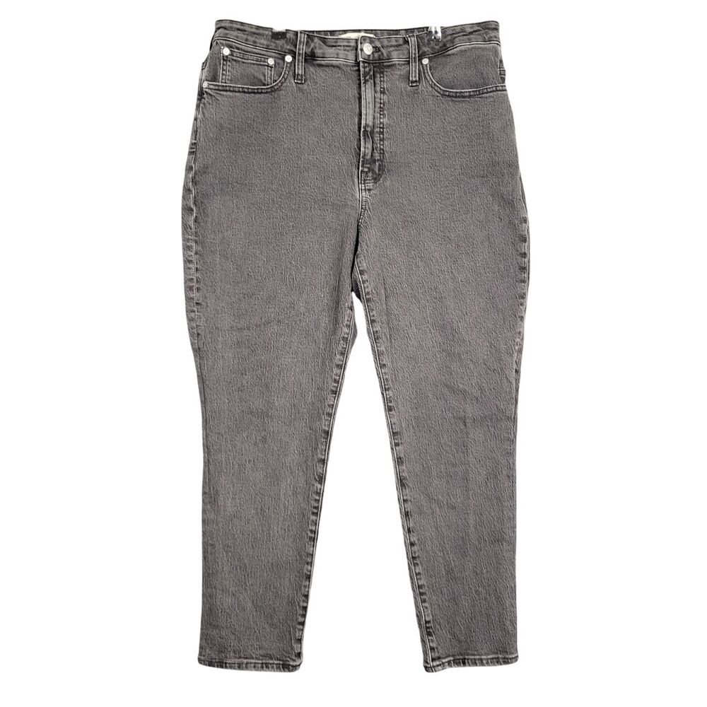 MADEWELL Black The Curvy Perfect Vintage Jean Skinny High Rise Cropped SIZE 32